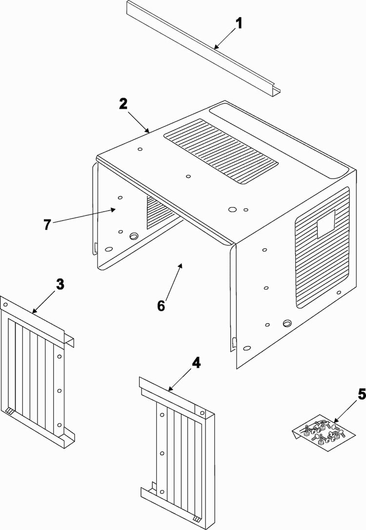 Outer Case Assembly Diagram and Parts List for AW109AB XAA Samsung Air Conditioner
