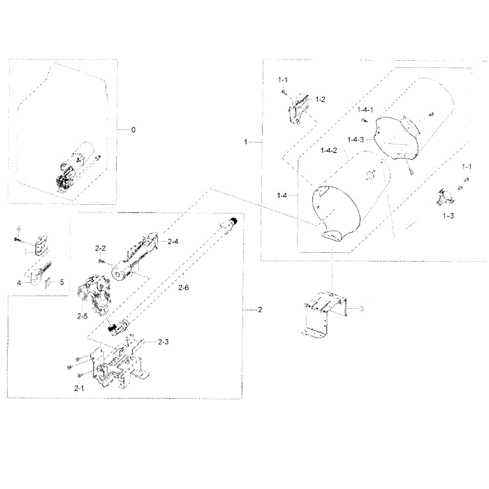 Heater Diagram and Parts List for DV45H7000GW A2-01 Samsung Dryer