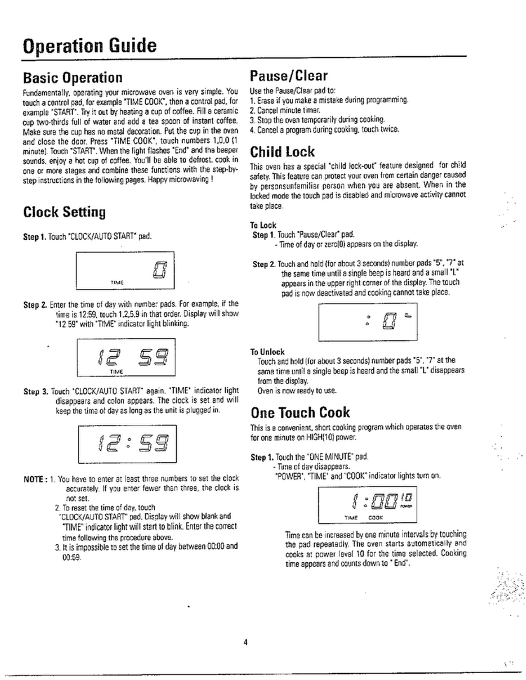 Operation Guide Diagram and Parts List for MW3580T XAA Samsung Microwave