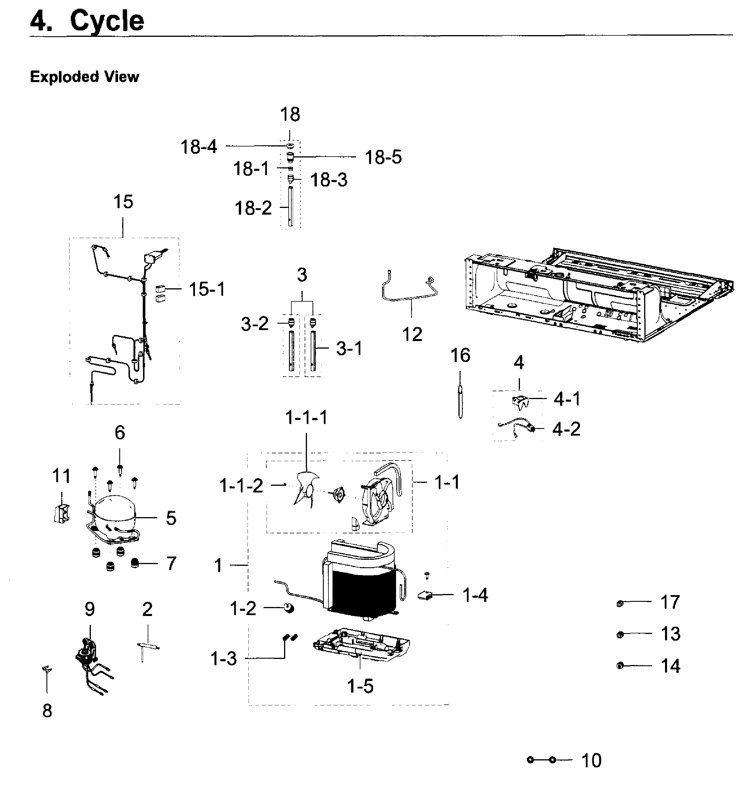 Cycle Diagram and Parts List for RF22K9581SG AA-0002 Samsung Refrigerator