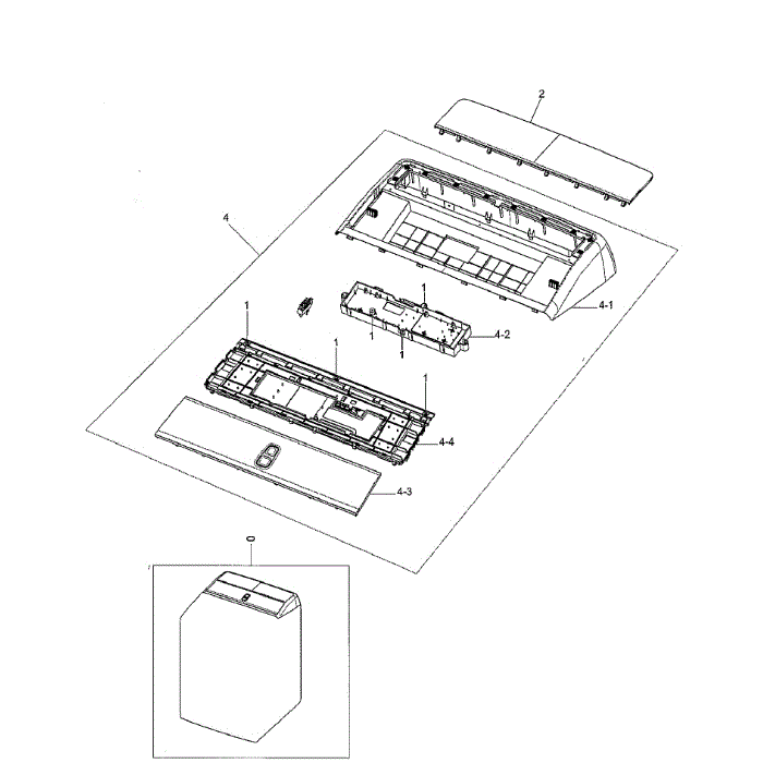 Control Panel Diagram and Parts List for DV50K8600GW A3-01 Samsung Dryer