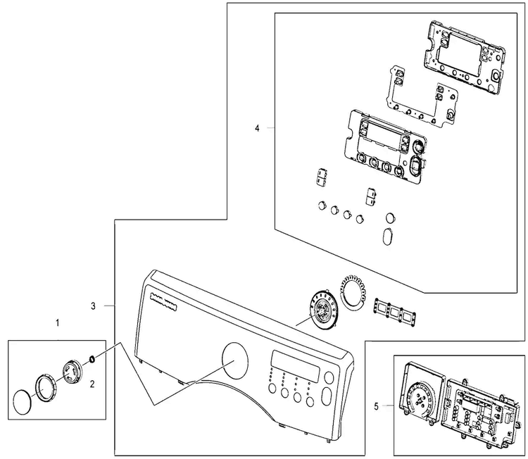 Fr Panel Diagram and Parts List for DV330AEW XAA Samsung Dryer