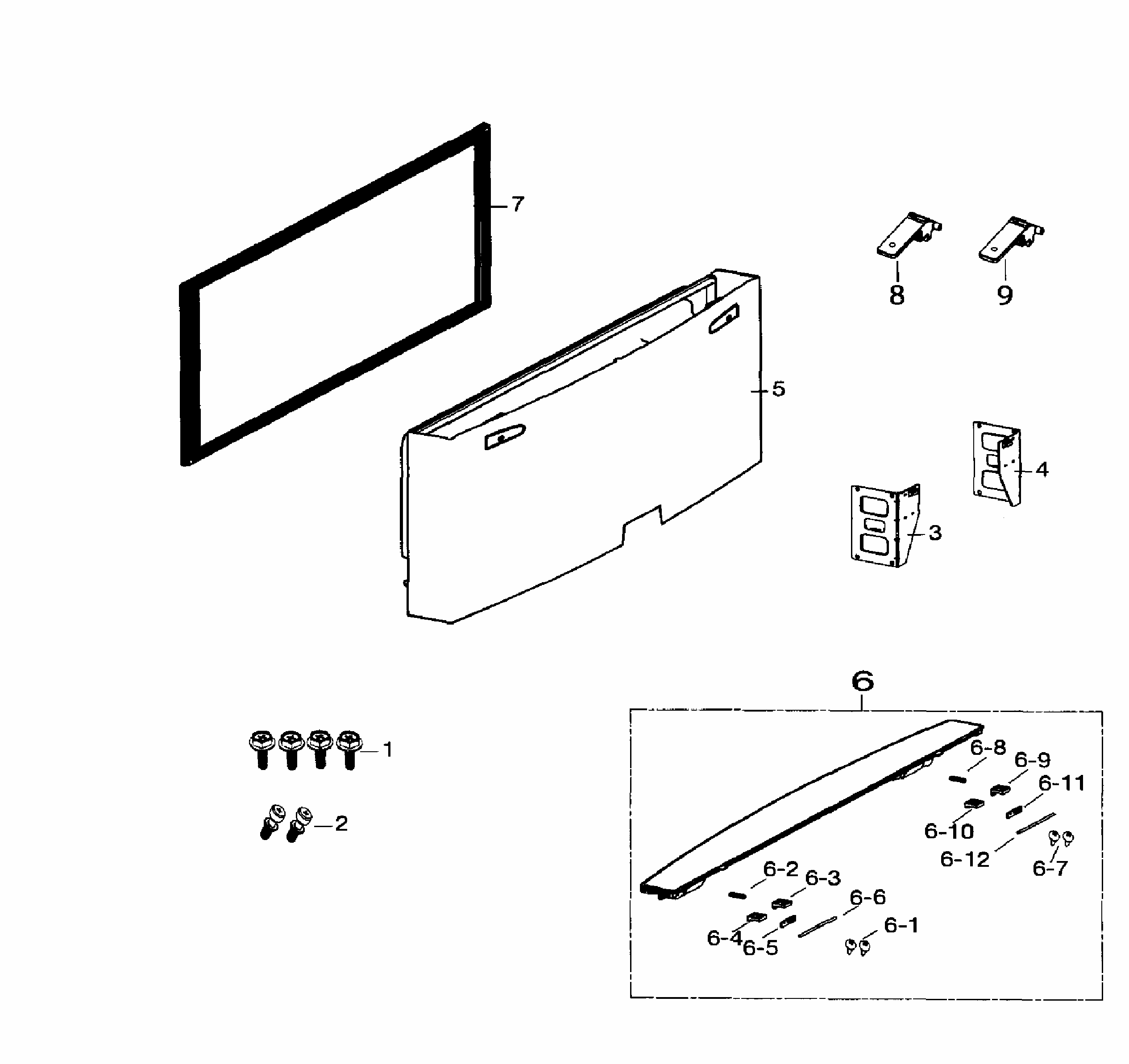 Door Freezer Diagram and Parts List for RF260BEAESR AA-0002 Samsung Refrigerator