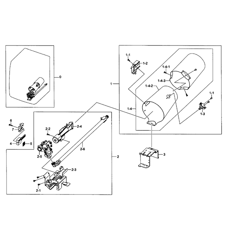 Heater Assy Diagram and Parts List for DV457GVGSWR AA-0001 Samsung Dryer