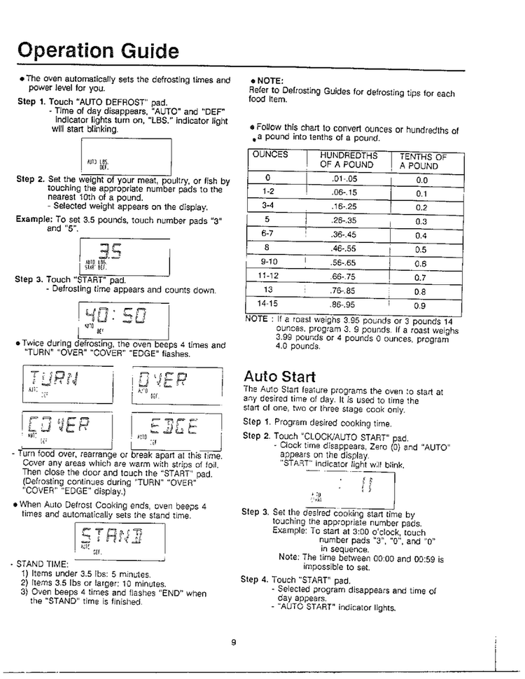 Operation Guide Page 3 Diagram and Parts List for MW5620T XAA Samsung Microwave