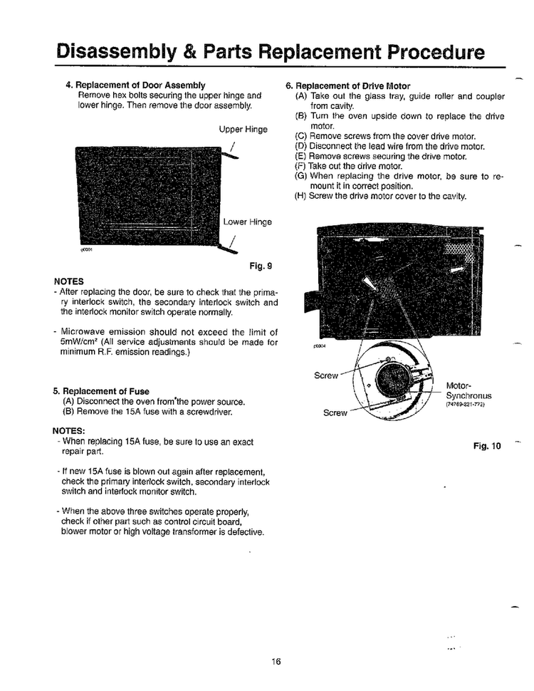 Replacement Procedure Page 2 Diagram and Parts List for MW5720W XAA Samsung Microwave