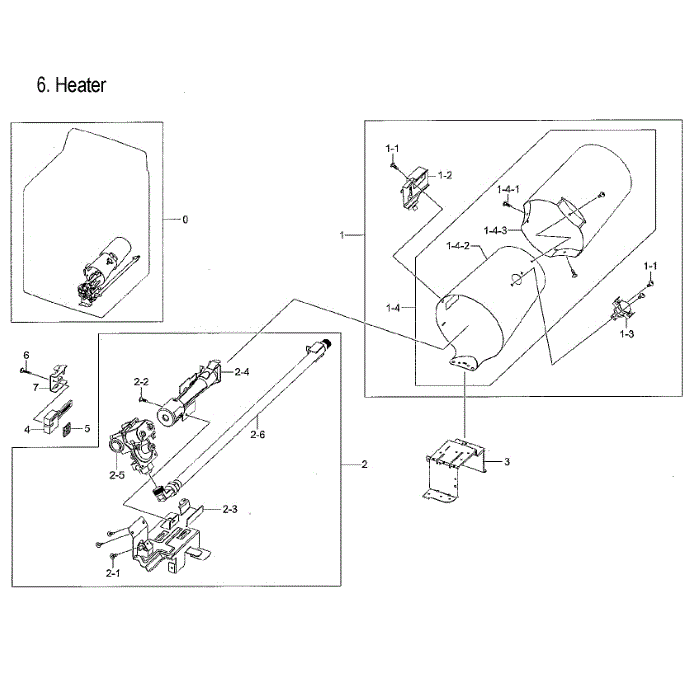 Duct And Burner Diagram and Parts List for DVG52M7750V A3-00 Samsung Dryer