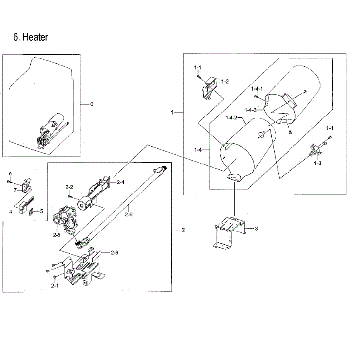 Duct And Burner Diagram and Parts List for DVG52M7750W A3-00 Samsung Dryer