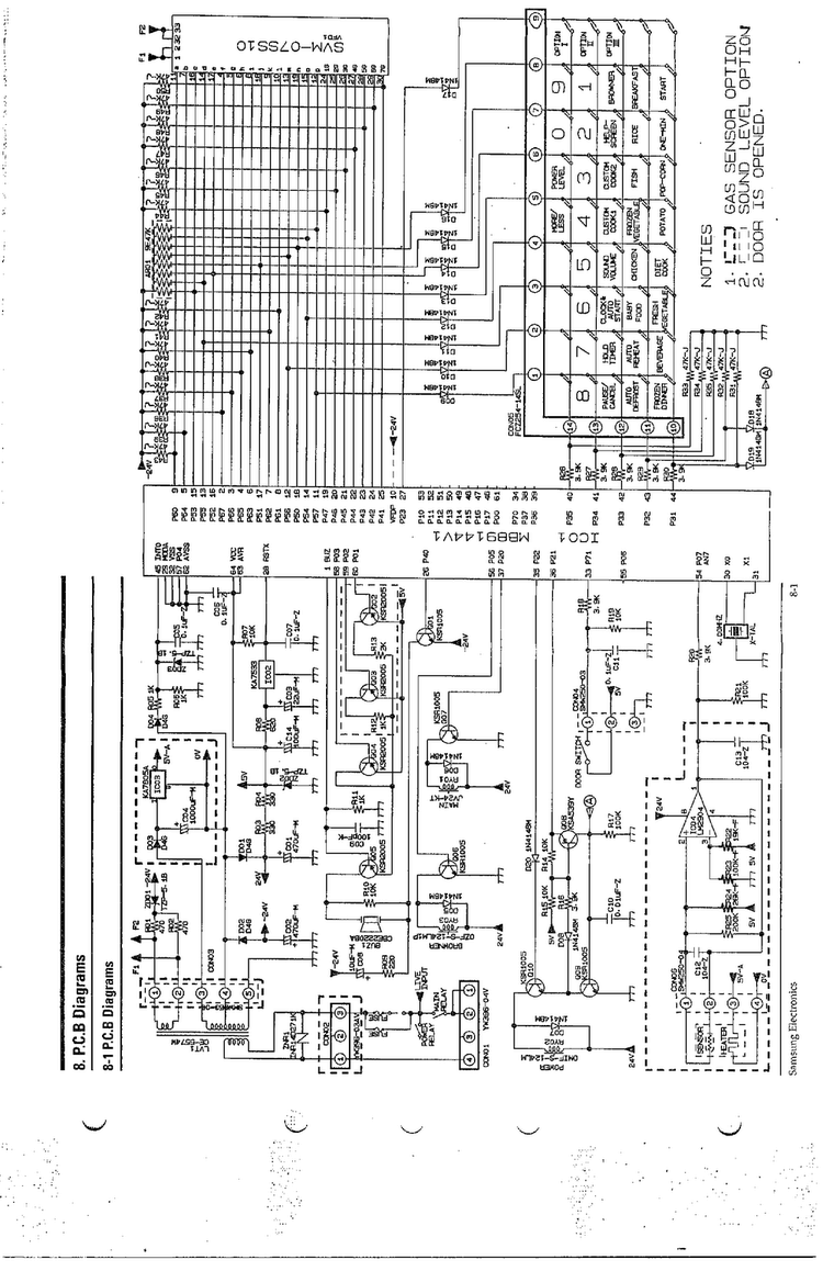 Complete Microwave Oven Page 5 Diagram and Parts List for MW4371G XAA Samsung Microwave