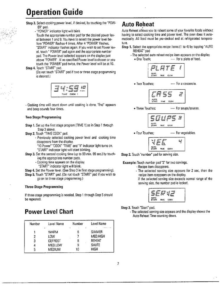 Operation Guide Page 4 Diagram and Parts List for MW3580T XAA Samsung Microwave