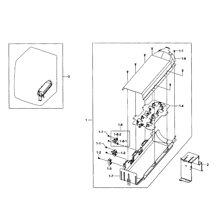 Heater Assembly Diagram and Parts List for DV457EVGSGR AA-0F Samsung Dryer