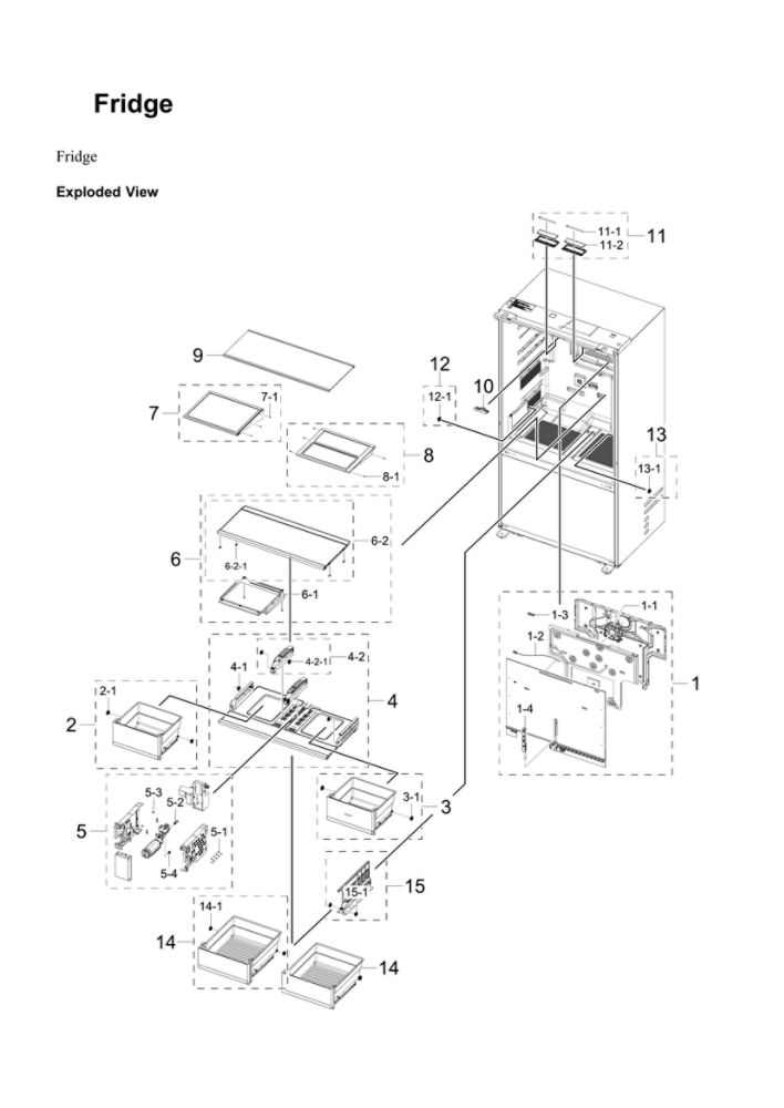 Refrigerator Parts Diagram and Parts List for RF24BB6900AC AA-00 Samsung Refrigerator