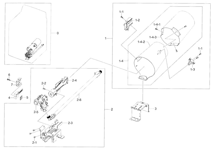 Duct & Burner Diagram and Parts List for DV52J8700GP A2-0000 Samsung Dryer