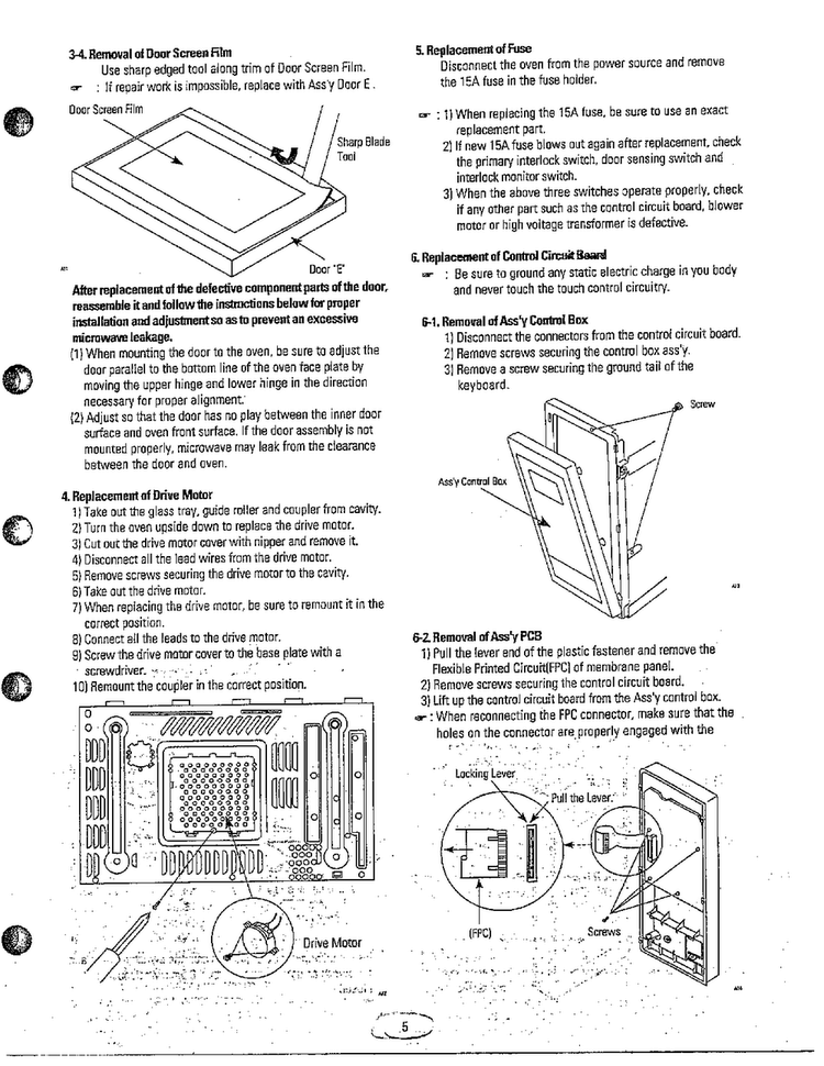 Information Page 2 Diagram and Parts List for MW5330T XAA Samsung Microwave