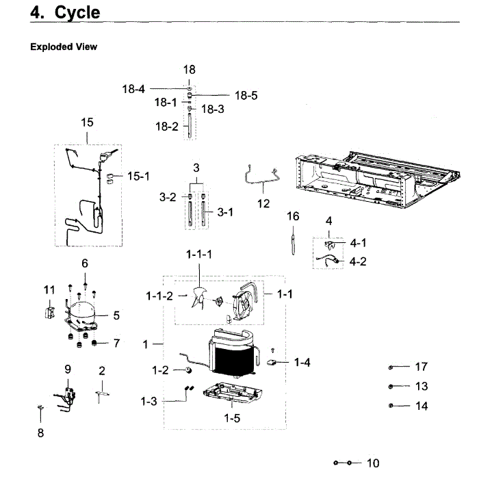Cycle Diagram and Parts List for RF28K9580SR AA-00 Samsung Refrigerator