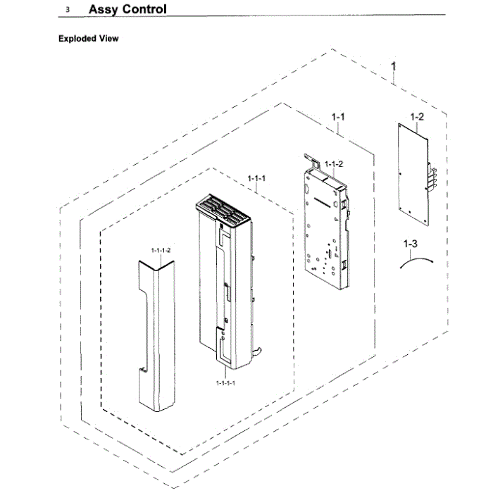 Control Panel Diagram and Parts List for MC17J8000CG AA-00 Samsung Microwave Oven Combo