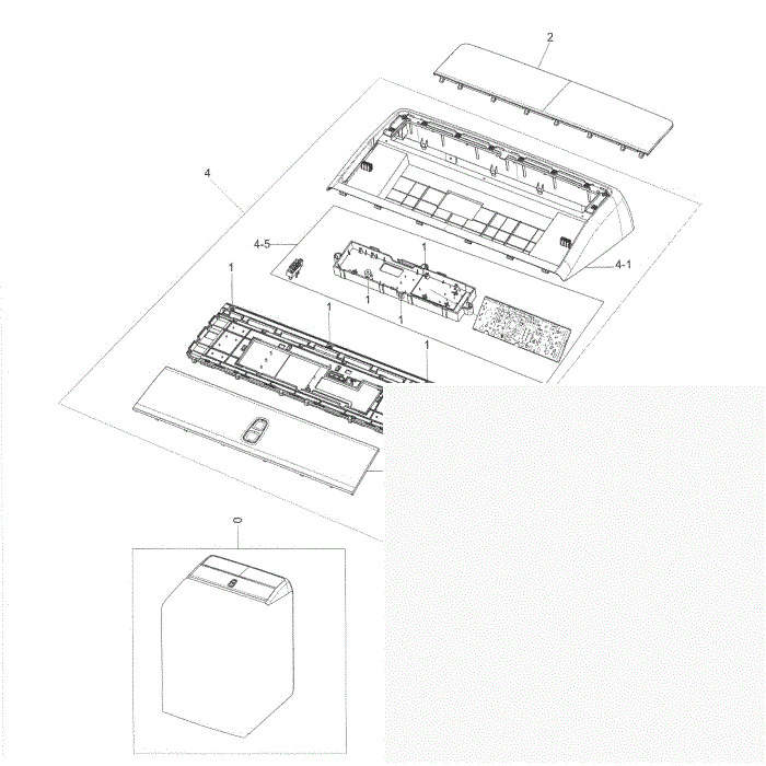 Control Panel Diagram and Parts List for DV45K7600EW A3-00 Samsung Dryer