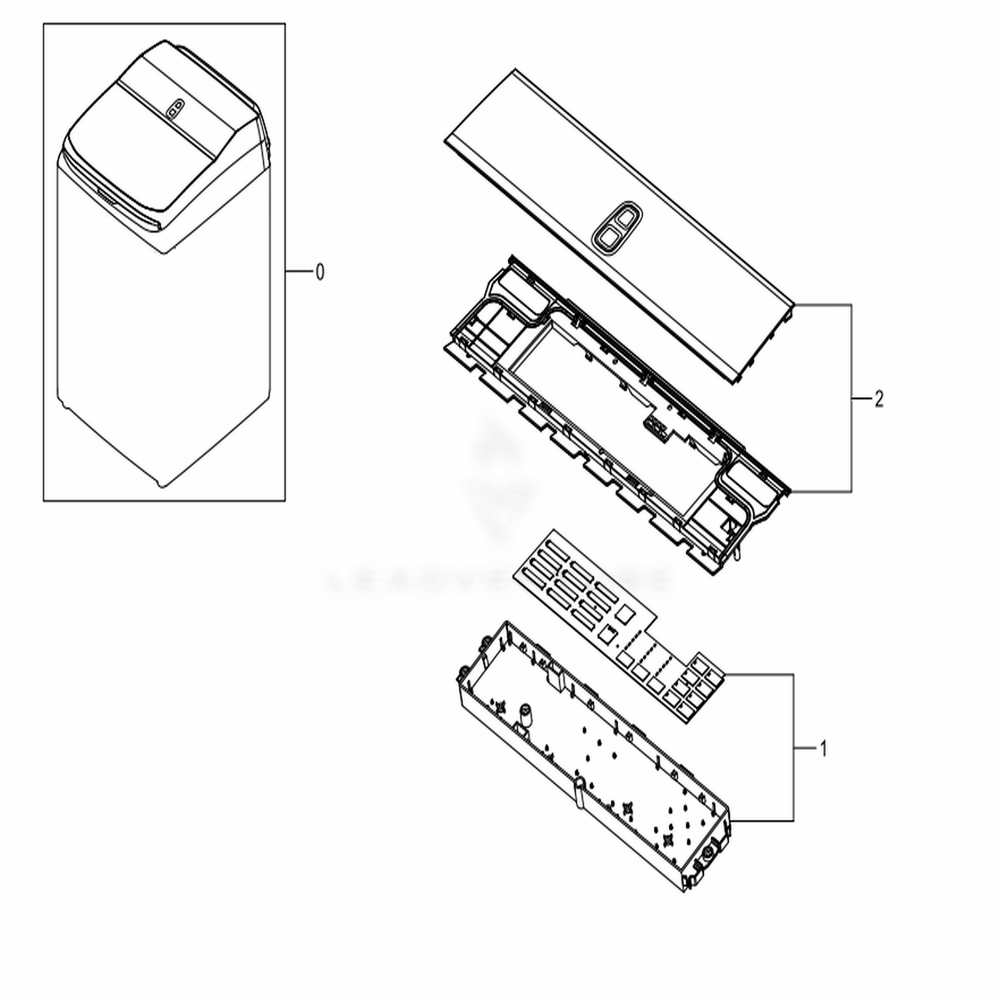 Assembly Control Parts Diagram and Parts List for WA52M8650AW (A4)(0001) Samsung Washer