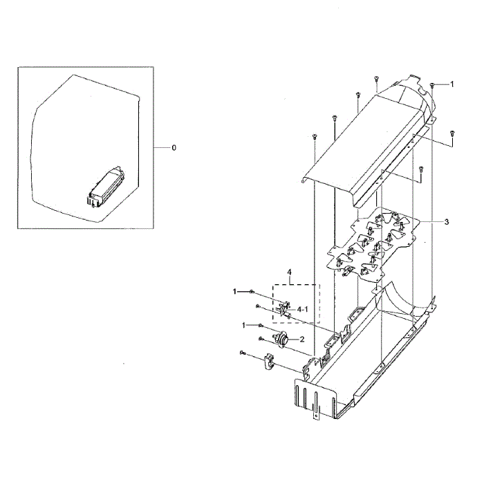 Duct Heater Diagram and Parts List for DV42H5000EW A3-01 Samsung Dryer