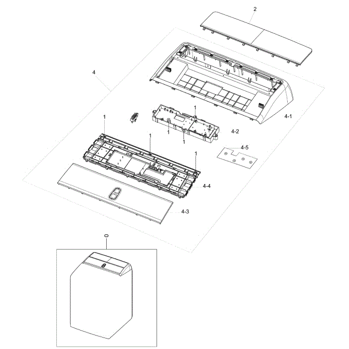 Control Panel Diagram and Parts List for DV50K8600EW A3-01 Samsung Dryer