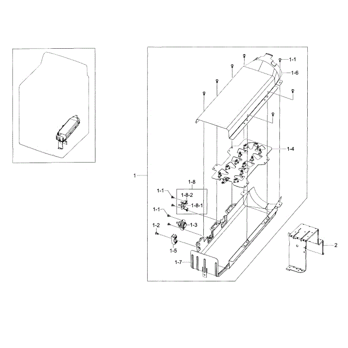 Duct Heater Diagram and Parts List for DV456ETHDSU AA-00 Samsung Dryer