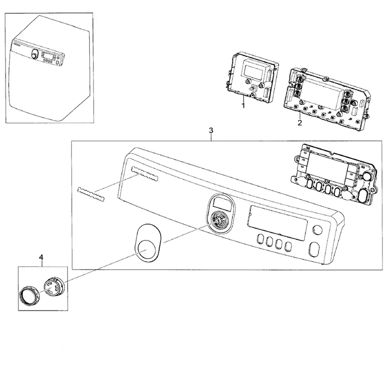 Control Panel Diagram and Parts List for DV448AGP XAA-0002 Samsung Dryer