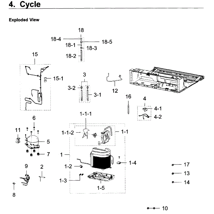 Cycle Diagram and Parts List for RF28K9580SG AA-00 Samsung Refrigerator
