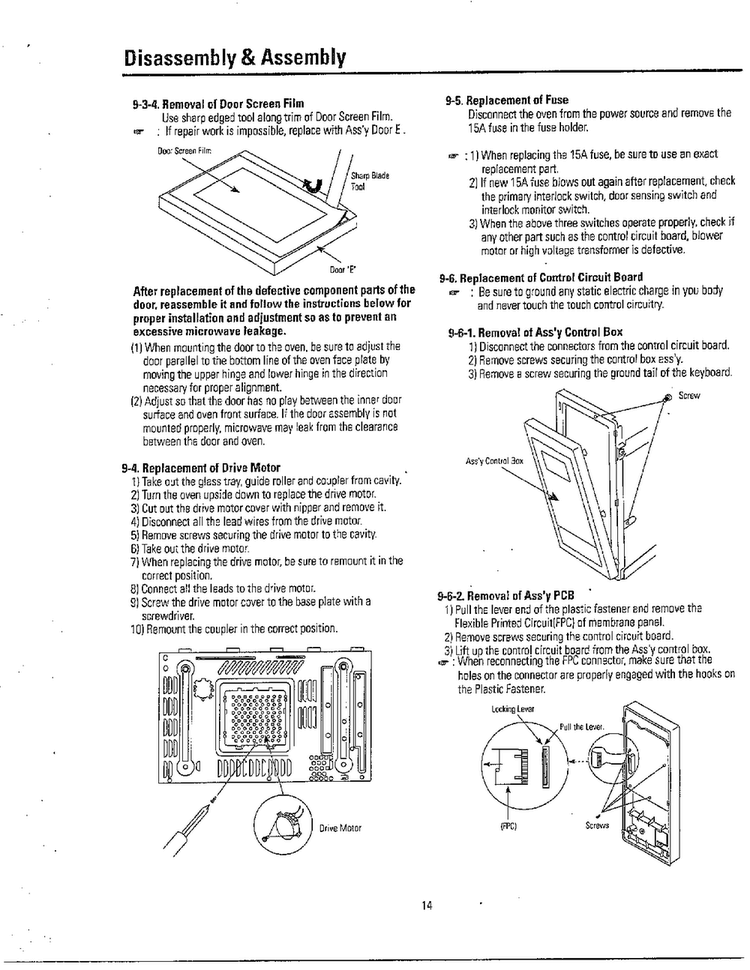 Disassembly And Assembly Page 2 Diagram and Parts List for MW6330T XAA Samsung Microwave