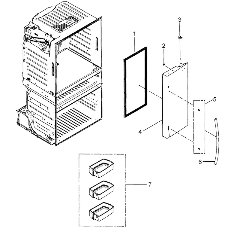 Right Door Diagram and Parts List for RF4267HARS XAA-0000 Samsung Refrigerator