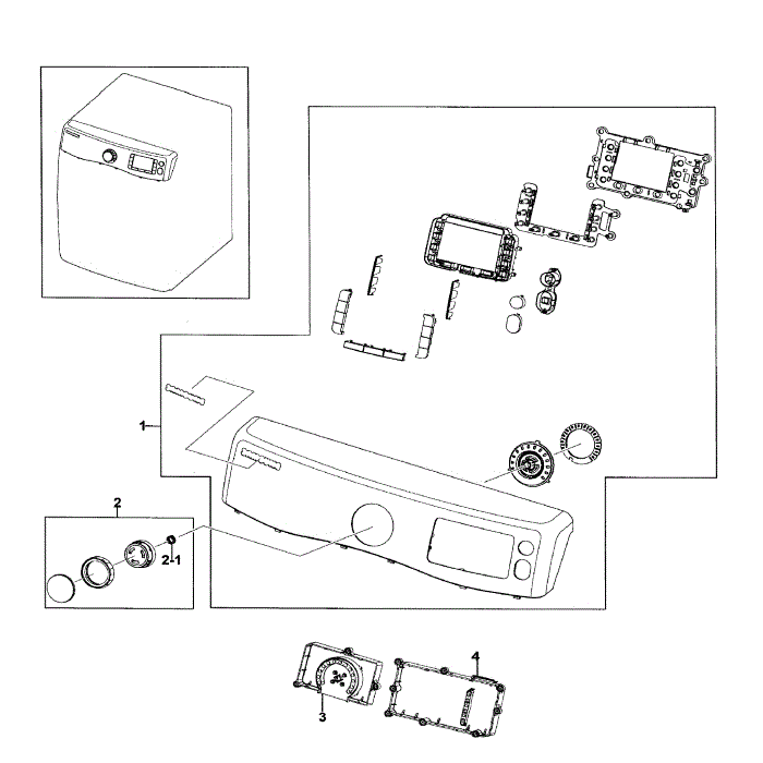 Control Panel Diagram and Parts List for DV511AGW XAA-02 Samsung Dryer