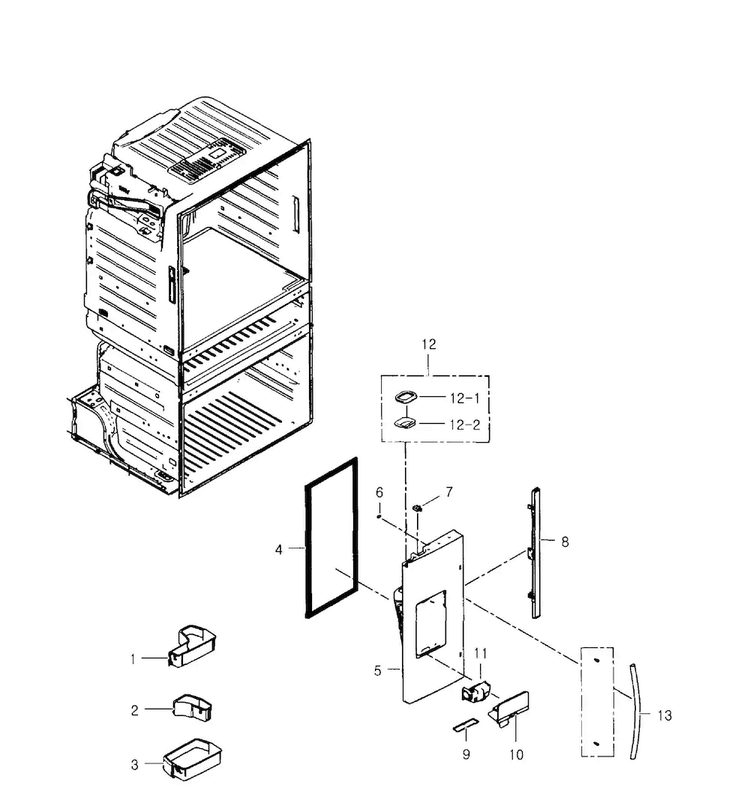 Left Door Diagram and Parts List for RF4267HARS XAA-0001 Samsung Refrigerator