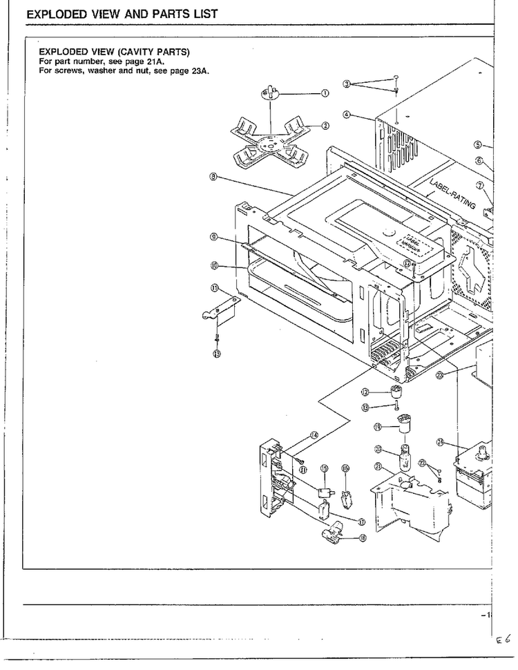 Complete Microwave Assembly Diagram and Parts List for MW2170U XAA Samsung Microwave