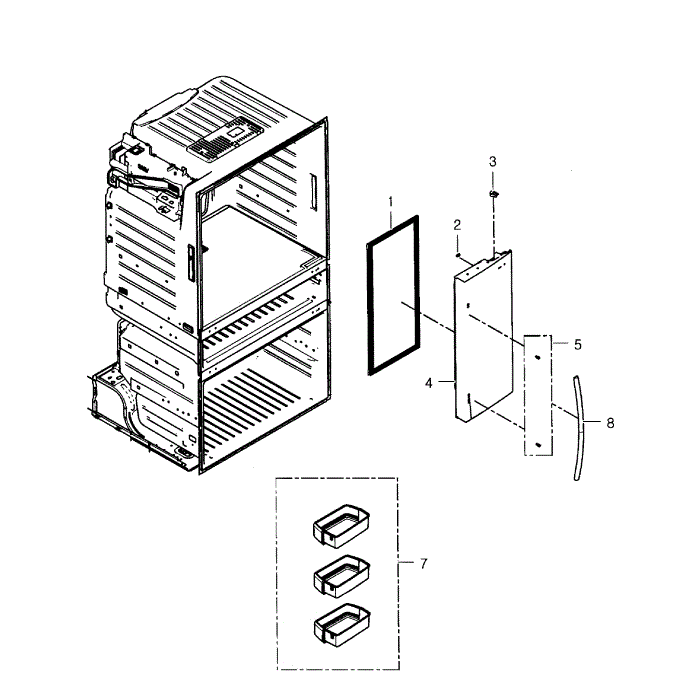 Right Door Diagram and Parts List for RF4267HARS XAA-01 Samsung Refrigerator