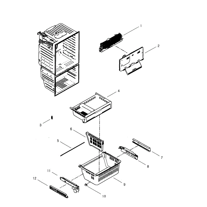 Freezer Diagram and Parts List for RFG296HDRS XAA-01 Samsung Refrigerator
