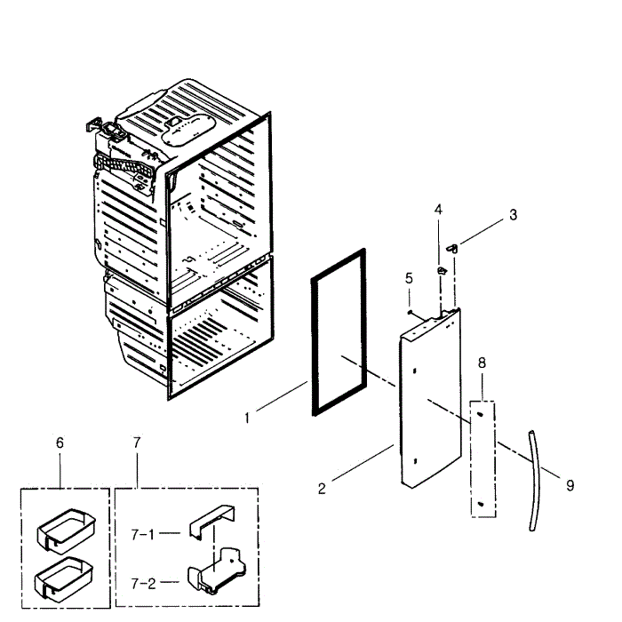 Right Door Diagram and Parts List for RFG296HDPN XAA-01 Samsung Refrigerator