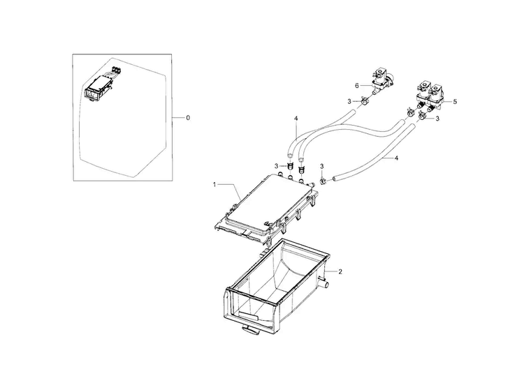 Housing-drawer Diagram and Parts List for WF218ANW XAA-0001 Samsung Washer