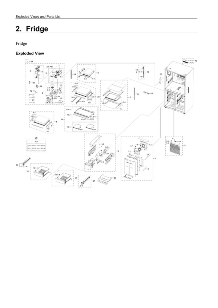 Refrigerator Parts Diagram and Parts List for RF28N9780SG AA-07 Samsung Refrigerator