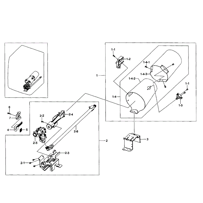 Burner Assembly Diagram and Parts List for DV484GTHAWR A1-01 Samsung Dryer