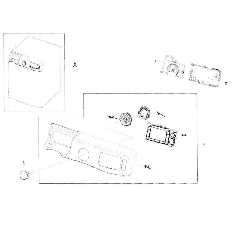 Control Panel Diagram and Parts List for WF455ARGSGR AA-0000 Samsung Washer