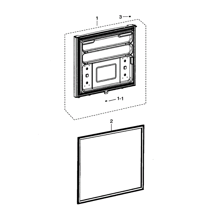 Freezer Door Diagram and Parts List for RB195ACBP XAA-01 Samsung Refrigerator