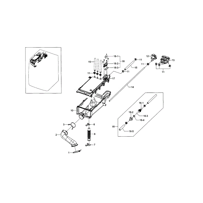 Housing-Drawer Diagram and Parts List for WF448AAP XAA-06 Samsung Washer