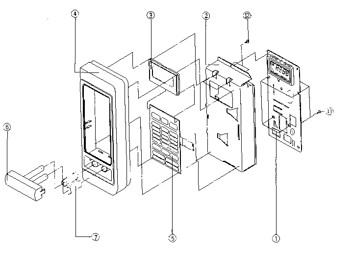 Control Diagram and Parts List for 4018934980  Kenmore Microwave