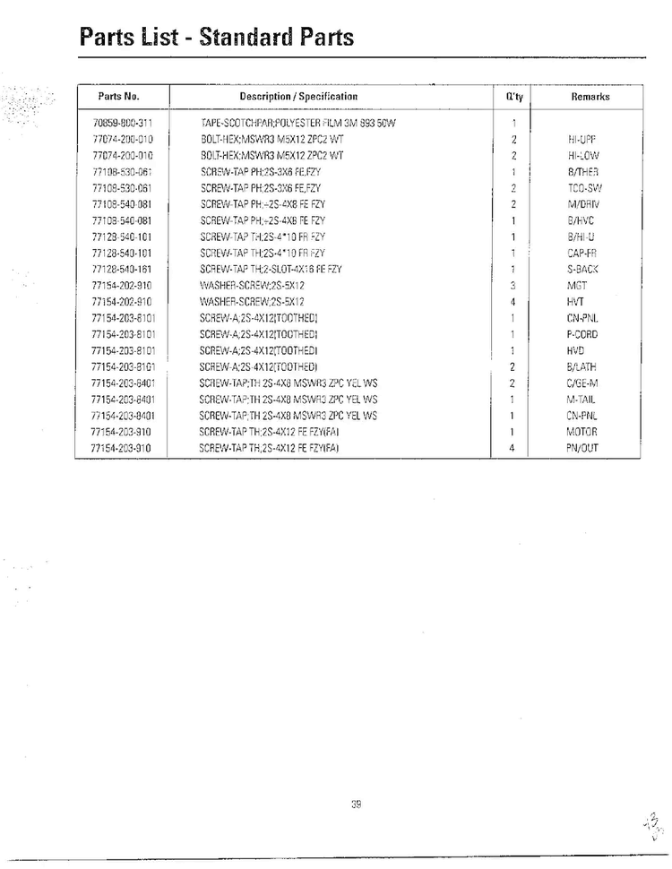 Cavity And Standard Parts Page 3 Diagram and Parts List for MW3580T XAA Samsung Microwave