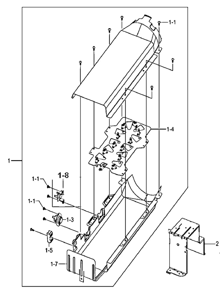 Heater Parts Diagram and Parts List for DV520AEW XAA Samsung Dryer
