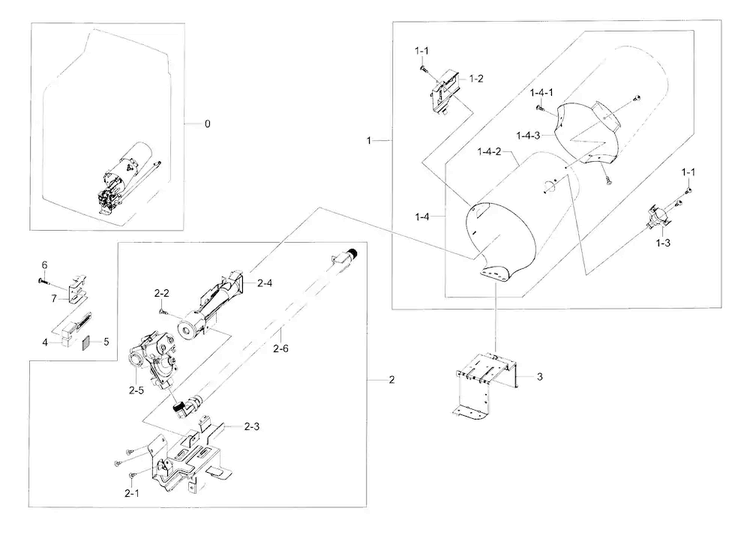 Duct & Burne Diagram and Parts List for DV48J7700GW A2-0000 Samsung Dryer