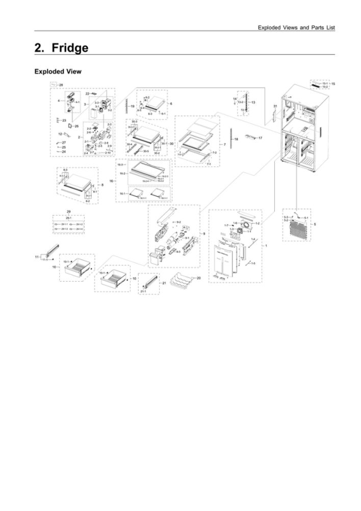 Refrigerator Parts Diagram and Parts List for RF28N9780SG AA-05 Samsung Refrigerator
