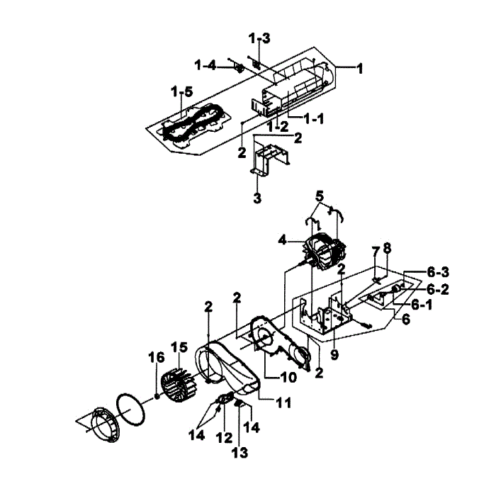 Heater / Motor Diagram and Parts List for DV203AEW XAA-00 Samsung Dryer