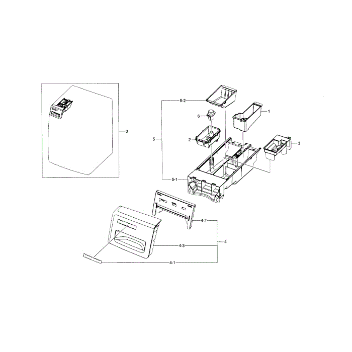 Drawer Diagram and Parts List for WF330ANW XAA-04 Samsung Washer