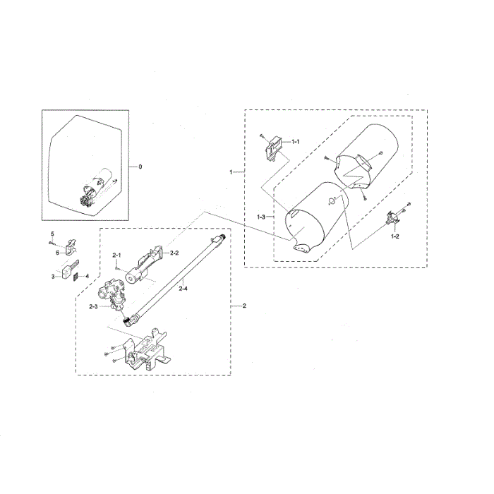 Duct And Burner Diagram and Parts List for DVG45N5300W A3-00 Samsung Dryer