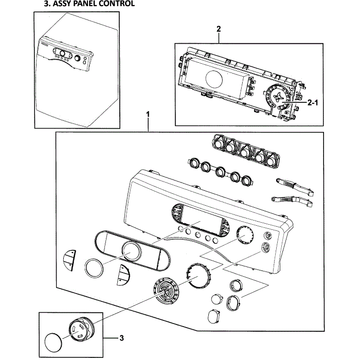 Control Panel Diagram and Parts List for DV338AEB XAA-00 Samsung Dryer